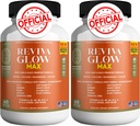 Reviva Glow Max - hår, hud & negle Support Supplement til 124; Biotin, Calcium, Magnesium, Folate & Herbal Blend