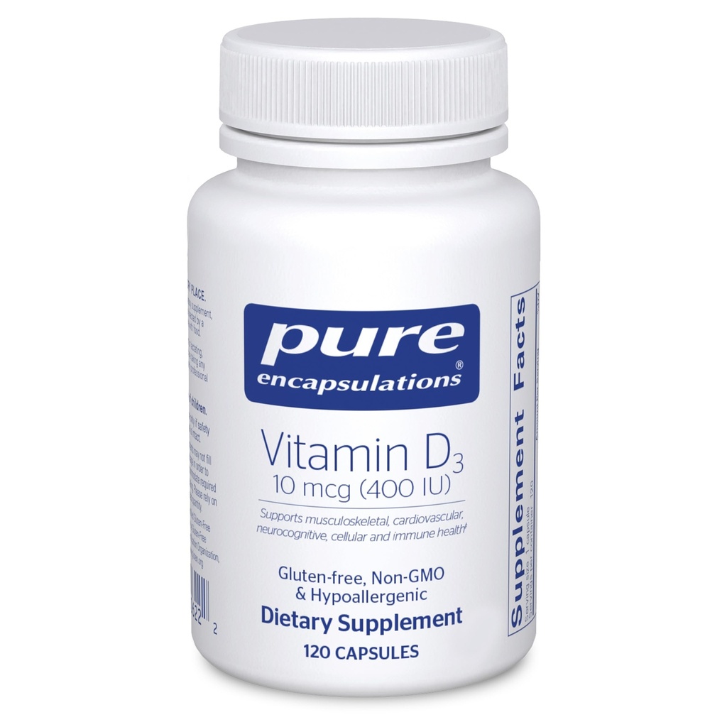 Pure indkapslinger Vitamin D3 10 mcg (400 IE)