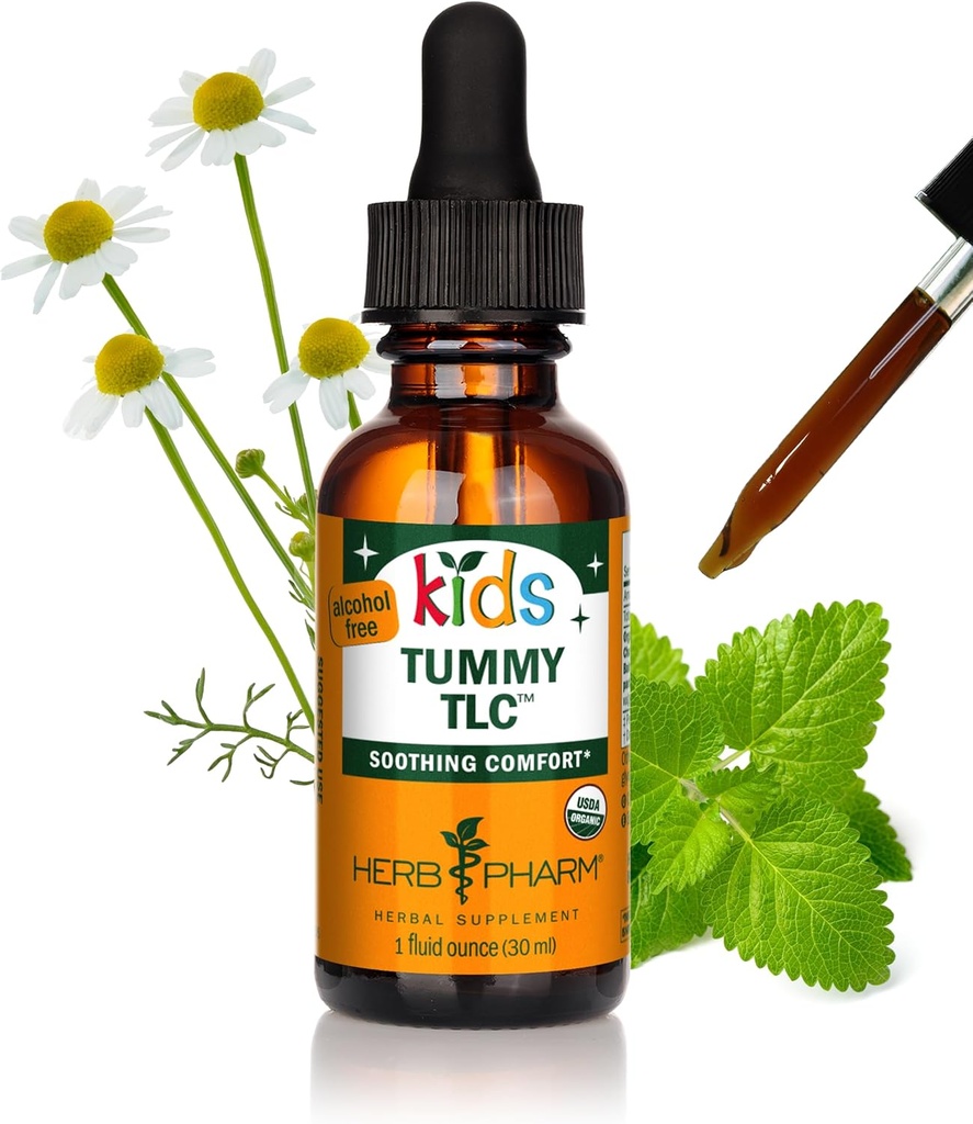 Herb Pharm Kids Certified- Organic Alcohol- Free TMmy TLC Liquid Herbal Formel, 1 Ounce (FKTUM01)
