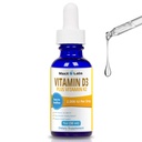 D3- vitamin K2 Flydende dråber - Flydende Vitamin - D3 2000 IE Per Drop med K2 Kosttilskud til voksne og børn - VIT D for sunde knogler, hjerte & immunforsvar - D-vitamin K2 MK7 Dropper 1 Oz