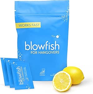 Blowfish for tømmermænd - hurtige tømmermænd Relief 124; FDA- Anerkendt Formulering - Garanteret til at afhjælpe tømmermænd Symptomer i 15 Minutter • 124; Perfekt til bryllupper og ferie Essentials • 124; 20 tabletter