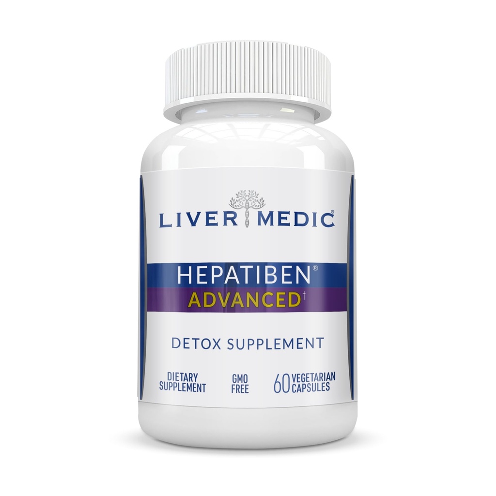 Hepatiben lever Detox Rengøring, ikke-GMO, w / fordøjelsesmæssig reparation. Naturlig lever supplement w / Milk Thistle, Silybin, NAC, Cholin, Gurkemeje, Berberine, L- Glutathione 60CT