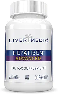 Hepatiben lever Detox Rengøring, ikke-GMO, w / fordøjelsesmæssig reparation. Naturlig lever supplement w / Milk Thistle, Silybin, NAC, Cholin, Gurkemeje, Berberine, L- Glutathione 60CT