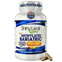 Shiny Leaf Bariatric Multivitamin uden jern - Vitaminer til Gastric Bypass & Sleeve, 1 Daily Capsule W Vitamin A, C, D, Biotin, Zink, B12, K, Vegetar, Soy- Free, GMP Cert., Made in USA (30 Ct.)