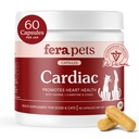 Fera Kæledyr Hjertestøtte - Kat & Hund Heart supplement med Taurine, L- Carnitin, & CoQ10 - fremmer normal cirkulation og hjerterytme - 60 kapsler