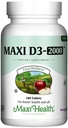 Maxi Health Kosher Vitamin D3 2000IE - stærkt Absorberbare D-vitamin kosttilskud til sund immunrespons, Calcium Absorption, tænder & ben Sundhed - D3 Vitamin 2000 IE - 180 tabletter