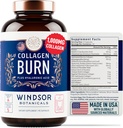 Termogene Multi Collagen Burn Kapsler - Hydrolyzed Multi Collagen Complex type I, II, III, V, X, Marine Collagen, Hyaluronsyre - Skønhed og anti-aging supplement til kvinder og mænd - 90 piller