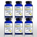 Plus - Organic Plant Base Kilde til Calciumtilskud med vitamin D3, k2, Magnesium Glycinat og Mangan (720 Greve) Pakke med 6