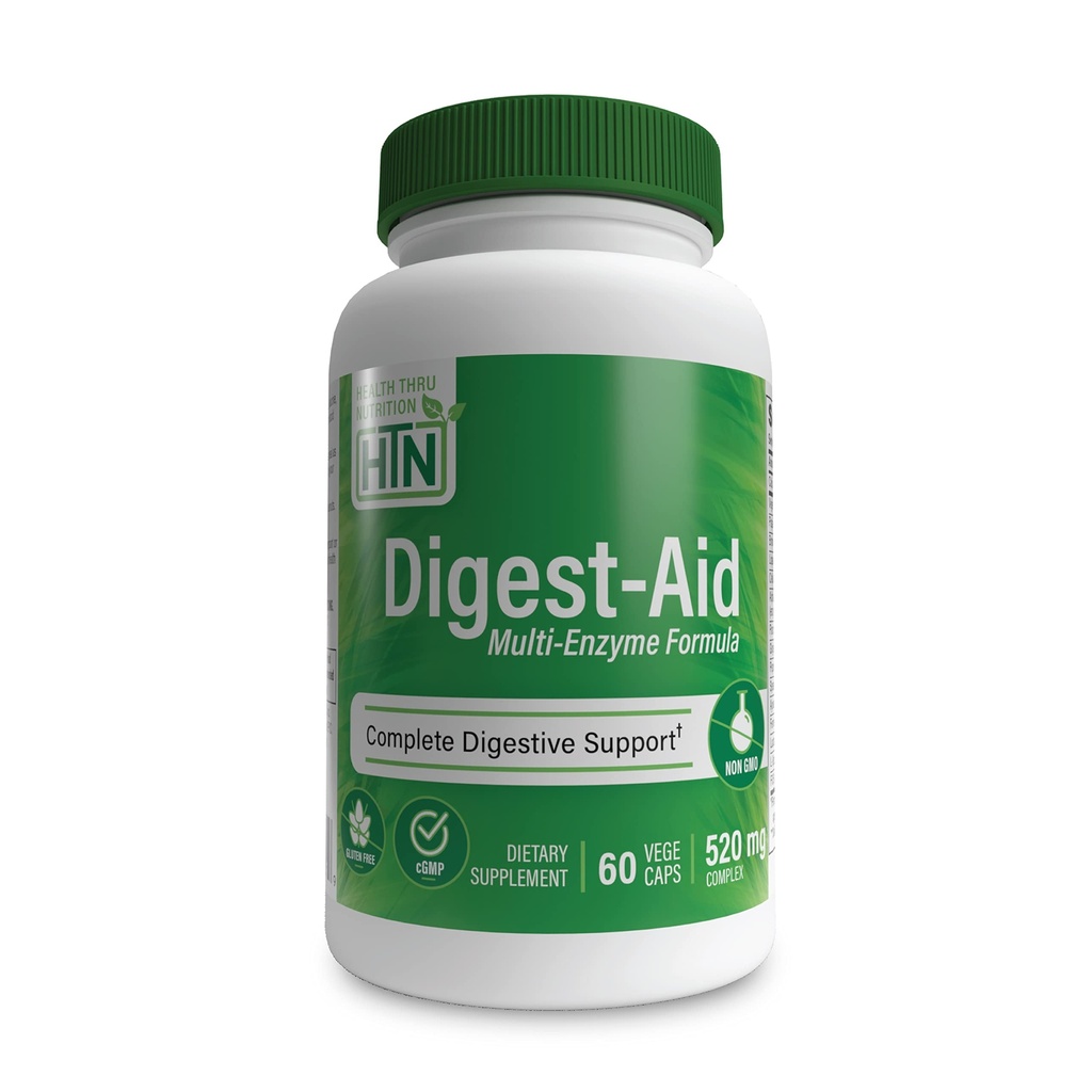 Digest- Aid 124; Komplet fordøjelsesmiddel Enzyme Formel med præ-og probiotisk Budding- 124; fordøjelse & Nutrient Absorption Support 124; Hurtig fungerende discomfort Relief 124; Non- GMO Budding124; af Health Thru Nutrition (pakke med 60)
