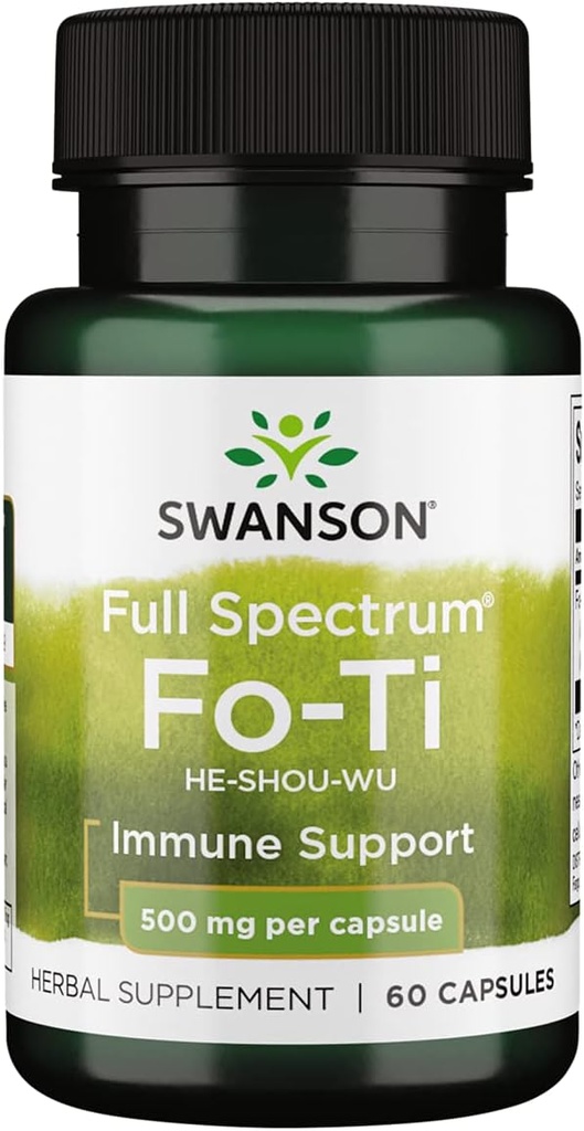 Swanson Fo- Ti 500 milligram 60 kapsler