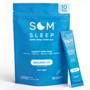 Som søvn, rolig søvn pulver drik mix, 3 mg melatonin, Magnesium, vitamin B6, L-Theanine & GABA - Vegan, Zero Sugar, Keto Friendly - Berry, 10- Pack
