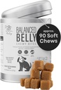 Balanceret Belly Probiotika til hunde - fordøjelsessygdomme tygger med Prebiotika, Allergi & fælles støtte - Probiotiske hunde supplement til Gut sundhed, Diarré Relief, og Itchy Hud - 90 bløde tygger