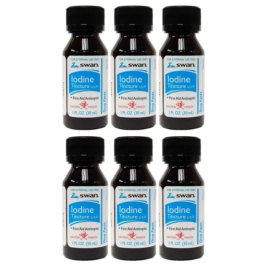 Swan Jod Tincture U.S.P. - 1 fl oz (6 Pack)