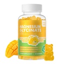 90 CT Magnesium Glycinat Gummies 1000mg - Sugar Free Magnesium Kalium Supplement med D-vitamin, B6, CoQ10 for Calm Mood & Sleep Support - 90 Mango Pineapple Gummies