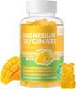 90 CT Magnesium Glycinate Gummies 1000mg - Sugar Free Magnesium Potassium Supplement with Vitamin D, B6, CoQ10 for Calm Mood & Sleep Support - 90 Mango Pineapple Gummies