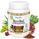MacroLife Naturals MacroMeal Vegan Chokolade Protein Powder Superfood Green Probiotika + Fiber, immunenergi fordøjelsesmæssige daglige essentials for kvinder & mænd Gluten- Free - 23.8oz (15 Servere) Chokolade