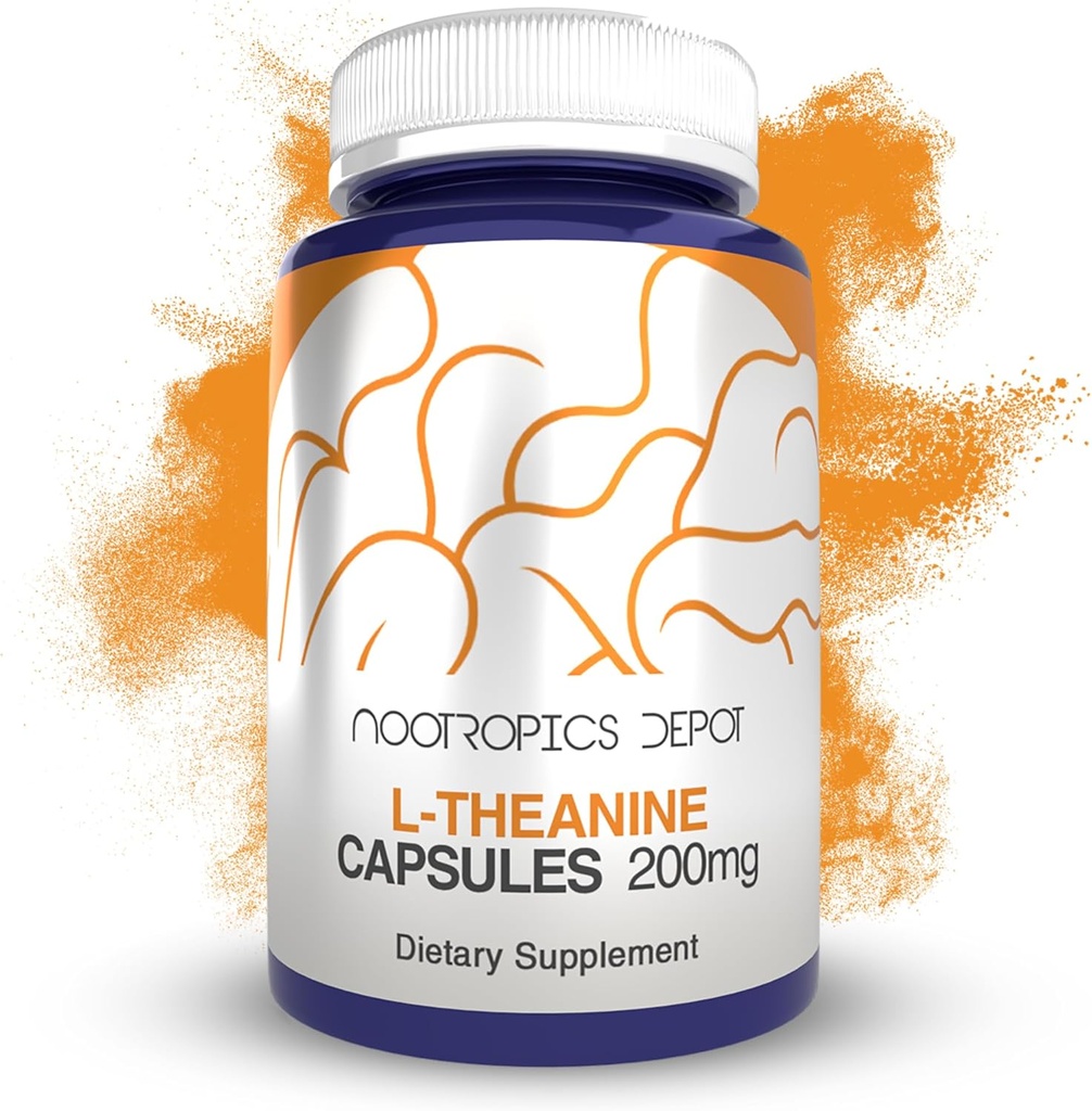 Nootropics Depot L- Theanine Capsules 200mg (180 Greve) Note 124; Promodes relaxation