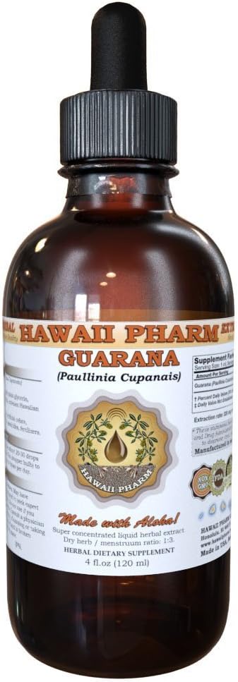 Guarana Liquid Extract, Guarana (Paullinia Cupanais) Tincture Supplement 4 oz