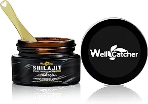 Pure Himalayan Shilajit Resin for Mænd Kvinder: Natural Organic Shilajit Supplement 600MG Rich i 85 + Trace Minerals 75% + Fulvic Acid for Energy Immunity Focus Support 50 Serveringer