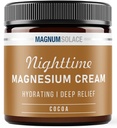 Magnesium Cream - Nighttime Magnesium Lotion - Anvend på ben, knapper, arme eller bryst - topisk Magnesiumchlorid - USA Made and Safe for Kids (kakao)