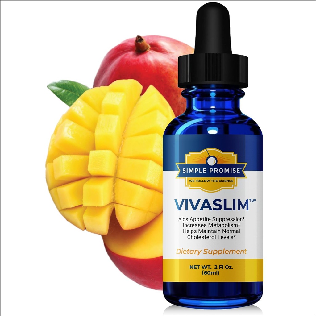 Simple Lov VivaSlim - Flydende tillæg med Maca Root, Rhodiola Rosea & African Mango - Understøtter Metabolisme, Appetite Control & Vægt Management - 2 fl oz