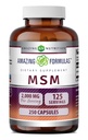 Amazing Formulas MSM (Methylsulfonylmethan) Supplementér 124; 2000 Mg Per Serving Budding 124; Kapsler 124; Non- GMO Buddy 124; Gluten Free Buddy 124; Lavet i USA (1 pakke, 250 Tæl)