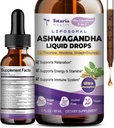 Totaria Liposomal Ashwagandha Liquid Drops (7% Withanolides) w / Soursop Bitters, L- Theanine, Magnesium, Shilajit, Maksimal Absorption, Natural Energy, Cortisol Sundhed for kvinder & mænd, Non- GMO, 2 Fl Oz
