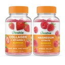 Livlig Collagen & C-vitamin + Magnesium, Gummies Bundle - Great Tasting, Vitamin Supplement, Gluten fri, GMO fri, Chewable Gummy