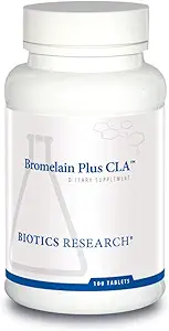 Bioteknologi Forskning Bromelain Plus CLA Supplies Bromelain og Papain, Giver supplerende Enzyme Support, Understøtter Muscular Comfort 100 tabletter