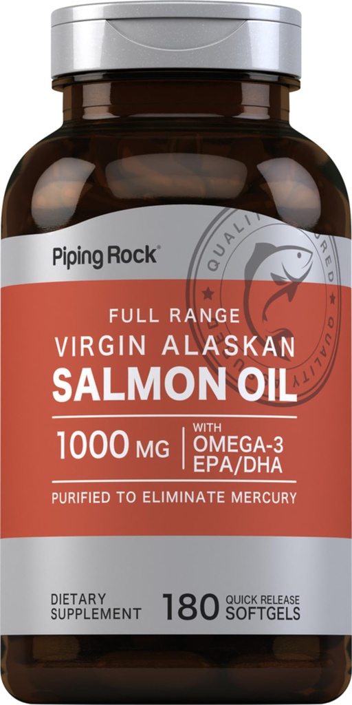 Piping Rock Wild Alaskan Salmon Fish Oil