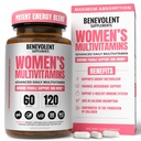 Multivitamin til kvinder - Supplement for energi, immunitet, & Kvindelig støtte - Daglige vitaminer til kvinder med biotin, calcium, Magnesium - non-GMO, Vegetarisk kvinders Multivitamin - 120 Caps