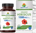 Brieofood Organic Hibiscus 1500mg, 45 Servering, Vegetarisk, Gluten Free, 90 Vegetariske tabletter