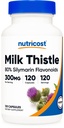 Nutricost Milk Thistle Capsules 300mg, 120 Kapsler (80% Silymarin) - Gluten- Free & Non- GMO