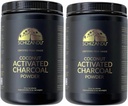 Organic Charcoal Powder Aktiveret Charcoal Natural, Vegansk, Organisk, GMO fri - Stor flaske 25 oz pulver - 2pack