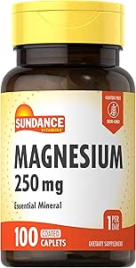 Sundance Magnesium Supplement: 124; 250 mg; 100 kapsler: 124; Essential Mineral Formel: 124; Vegetar, Non- GMO, & Gluten Free