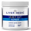 Leaky Gut Reparation Gut Health Support Powder Glutamin Slippery Elm til IBS Heartburn Relief Bloating to Soothe Mave for Kvinder & Mænd Kapsler (Unflavored) 180g