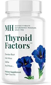 MICHAEL 'S Health Naturopatiske programmer Thyreoideafaktorer - 90 Veganske kapsler - Nutrients for Production of Thyroid Hormones - Kosher - 30 Servere