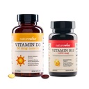 NatureWise Vitamin D3 2000iu 360 Greve og Vitamin B12 1000mcg 60 Softgel til energi, immunforsvar og sund muskel funktion