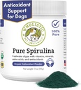 Wholistic Pet Organics Spirulina for Hunde - 3 Oz - Understøtter sund immunsystem & Sæsonallergi - Plant baseret Antioxidant Support til Hjemmelavet Mad - Økologisk Hundemad Topper - Frisk Lavet i USA