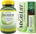 MigreLief Migraine Combo for Adults and Teens - Daily Supplement and Essential Oils Roll-On