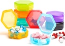 [8 Pack] Lille Pill Organizer, Travel Pill Box Portable BPA Free Mini Pill Case for Pocket, Pills Medicin & Vitamin Holder (Vivid Farver)