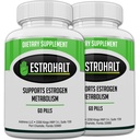 Estrohalt 2 Pack 120 Piller - Bedste Østrogen Blocker DIM supplement (Diindolylmethan) og Indole- 3- Carbinol (I3C) for kvinder & mænd