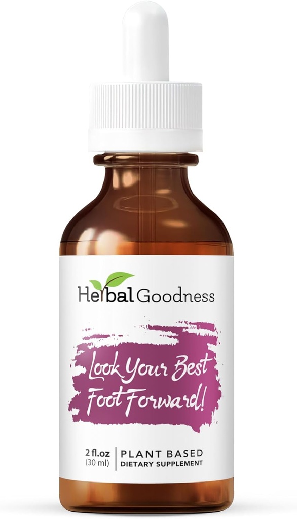 Herbal godhed se din bedste fod fremad - 2oz flaske - Plant- baserede skønhed flydende ekstrakt til hud, hår & negle. Erstat flydende kollagen til kvinder & biotin, hestehale kosttilskud