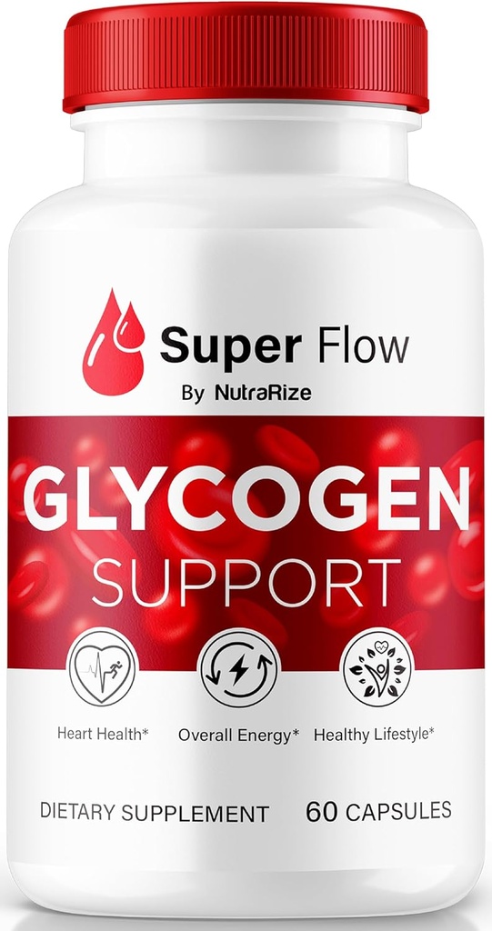NutraRize Super Flow Glycogen, SuperFlow Glycogen Support Capsules, Super Flow Glyco Optimizer, Official SuperFlow Glyco Optimiser Caps, Super Flow Detox Cleanse, Super Flow Glycol (60 Capsules)
