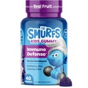 Smølfer Kids immunstøtte Gummebånd 124; Black Elderberry Vitamin C og Zink Kids Immunitet Gummebånd 124; Lavet med Real Fruit Memory 124; Læge Udviklet Memory 124; Non- GMO & Ingen Kunstig Artificielle Artiskokker eller Farver Memory 124; 40 Gummies