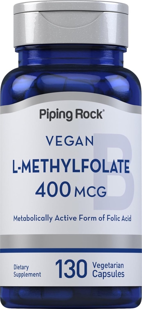 Piping Rock L MethylFolate Supplement: 124; 400 mcg