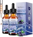 2 Pack NAD Kosttilskud til kvinder & mænd, NAD Nicotinamid Riboside Resveratrol 900mg & Quercetin, Niacin, Collagen, Biotin, flydende NAD Plus Supplement NR900 For Anti- Aging Skin Energy Longevity Focus