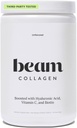 Beam Collagen Pulver, Collagen til kvinder, Collagen med Hyaluronsyre, Collagen Peptider Type 1 og 3, med Biotin, Grass Fed Bovine, Third- Party Testet, Bedste til kaffe, C-vitamin, 30 Servering