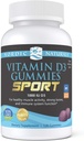 Nordic Naturals Vitamin D3 Gummies Sport, Wild Berry - 120 Gummies - 1000 IE Vitamin D3 - NSF Certificeret - Sunde knogler, Mood & Immunsystem funktion - Non- GMO - 120 Servere
