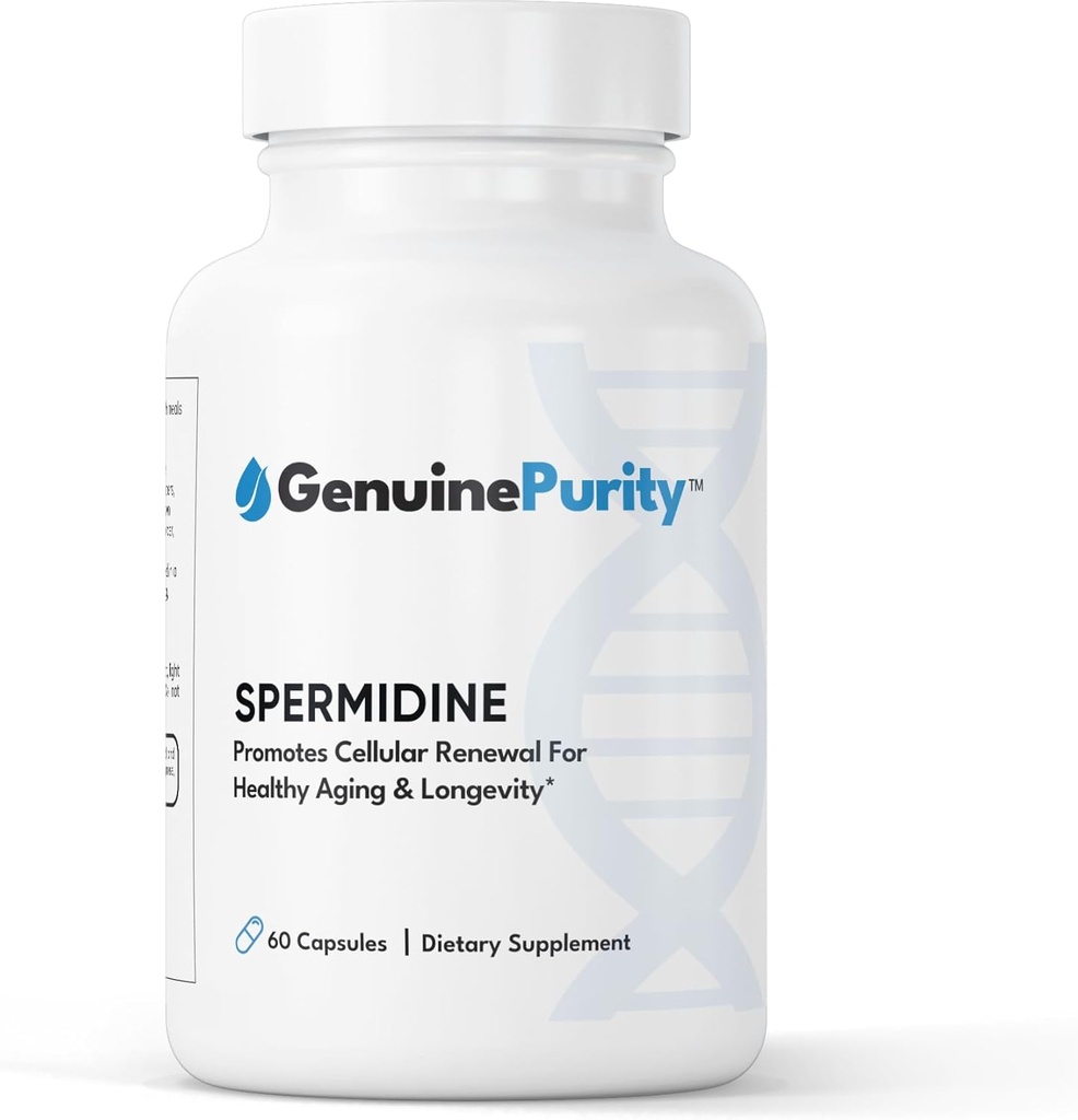 Liposomal Spermidine 8 mg 12 4; Spermidine- Rich Hvede Germ Extract 124; for kvinder & mænd til at fremme cellular fornyelse for sund aldring 124; Gluten Free, Vegan, USA Made, Non- GMO